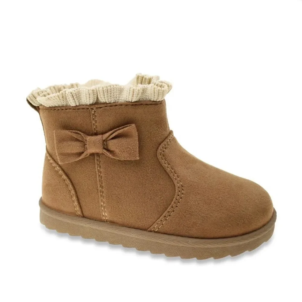Baby Girls Faux Fur Shearing Boots Shoes Size 3